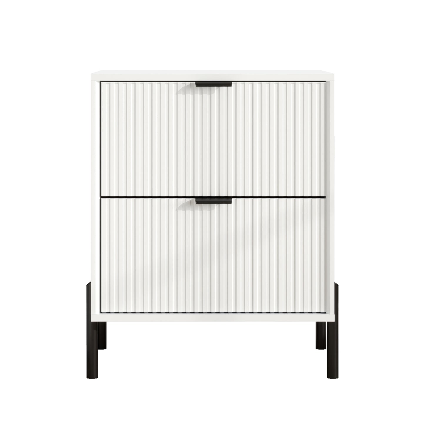 Festivo FNS23112 20.5" Bedroom Nightstands with 2 Drawers-Offwhite