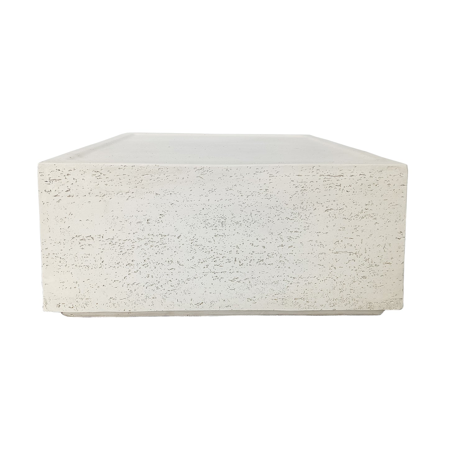 Festivo FST25121 28" Square MGO Coffee Table with a Natural Stone-Look Finish-Ivory Travertine