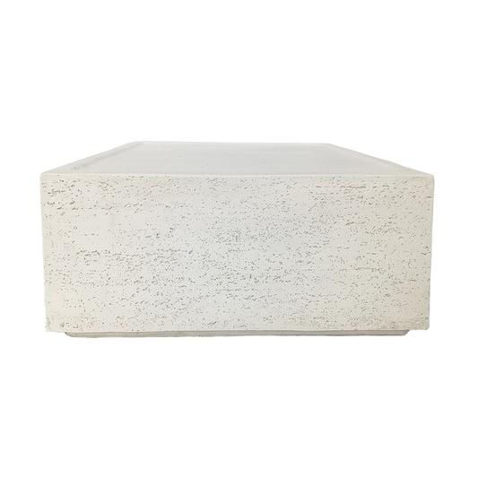 Festivo FST25121 28" Square MGO Coffee Table with a Natural Stone-Look Finish-Ivory Travertine