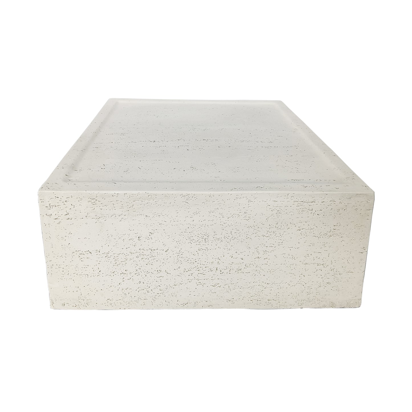 Festivo FST25121 28" Square MGO Coffee Table with a Natural Stone-Look Finish-Ivory Travertine
