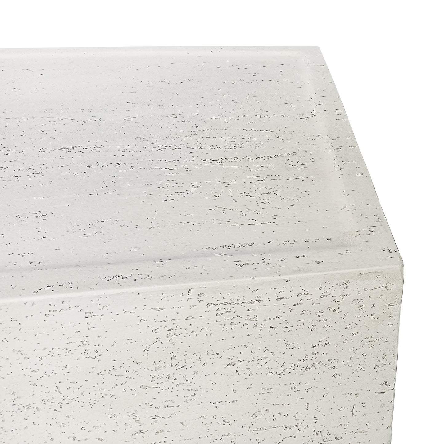 Festivo FST25121 28" Square MGO Coffee Table with a Natural Stone-Look Finish-Ivory Travertine