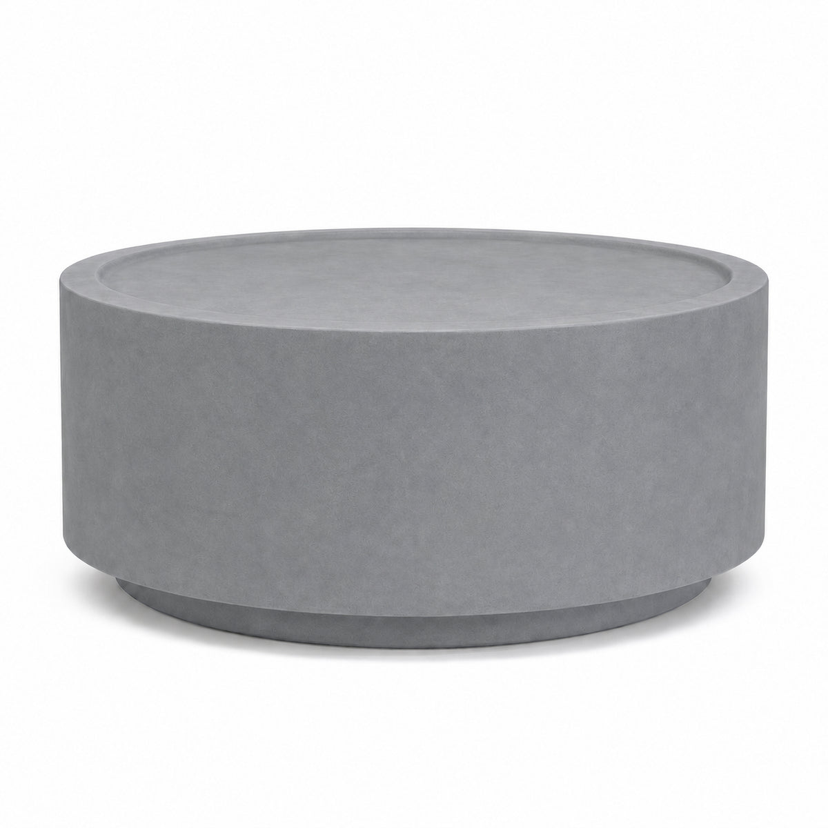 Festivo FCT26132 28" Round MGO Coffee Table with a Natural Stone-Look Finish-Cement Gray