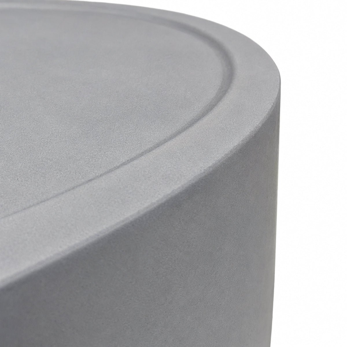 Festivo FCT26132 28" Round MGO Coffee Table with a Natural Stone-Look Finish-Cement Gray