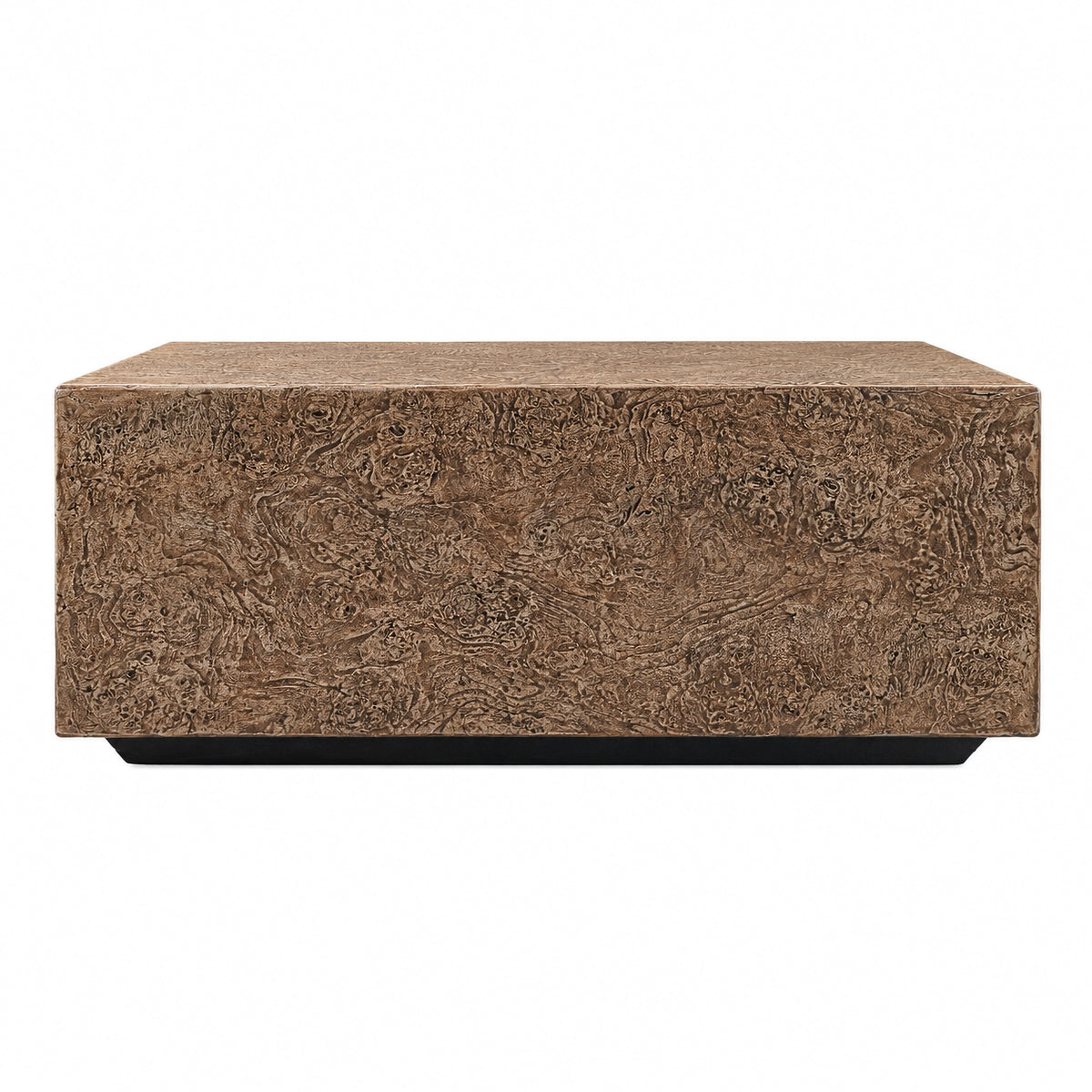 Festivo FCT26222 28" Square MGO Coffee Table with a Natural Stone-Look Finish-Warm Brown Burl