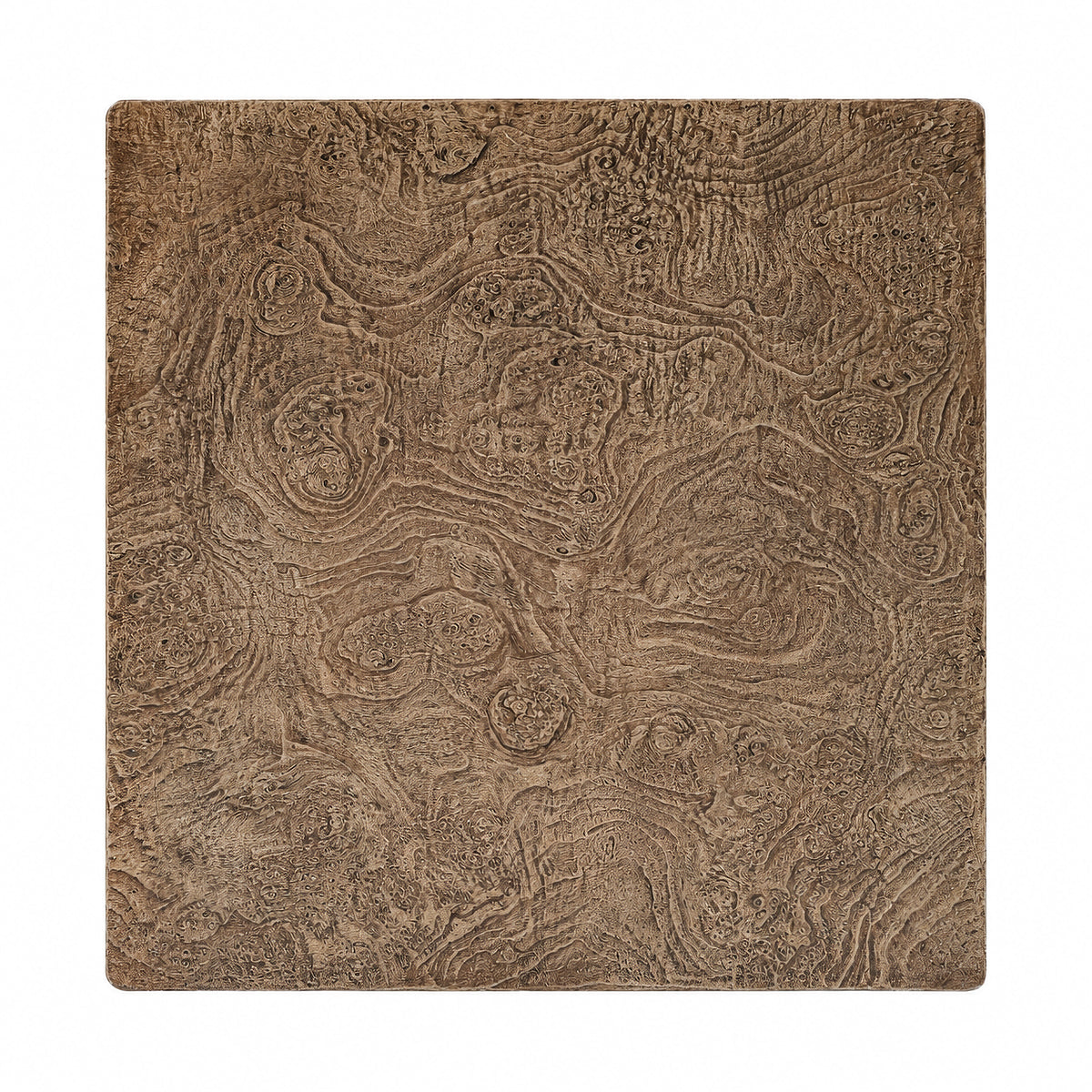 Festivo FCT26222 28" Square MGO Coffee Table with a Natural Stone-Look Finish-Warm Brown Burl