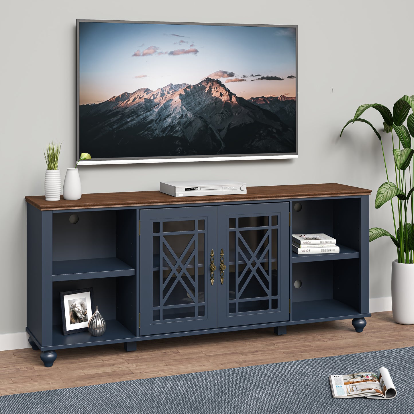 Festivo FTS23645 70" TV Stand-Navy