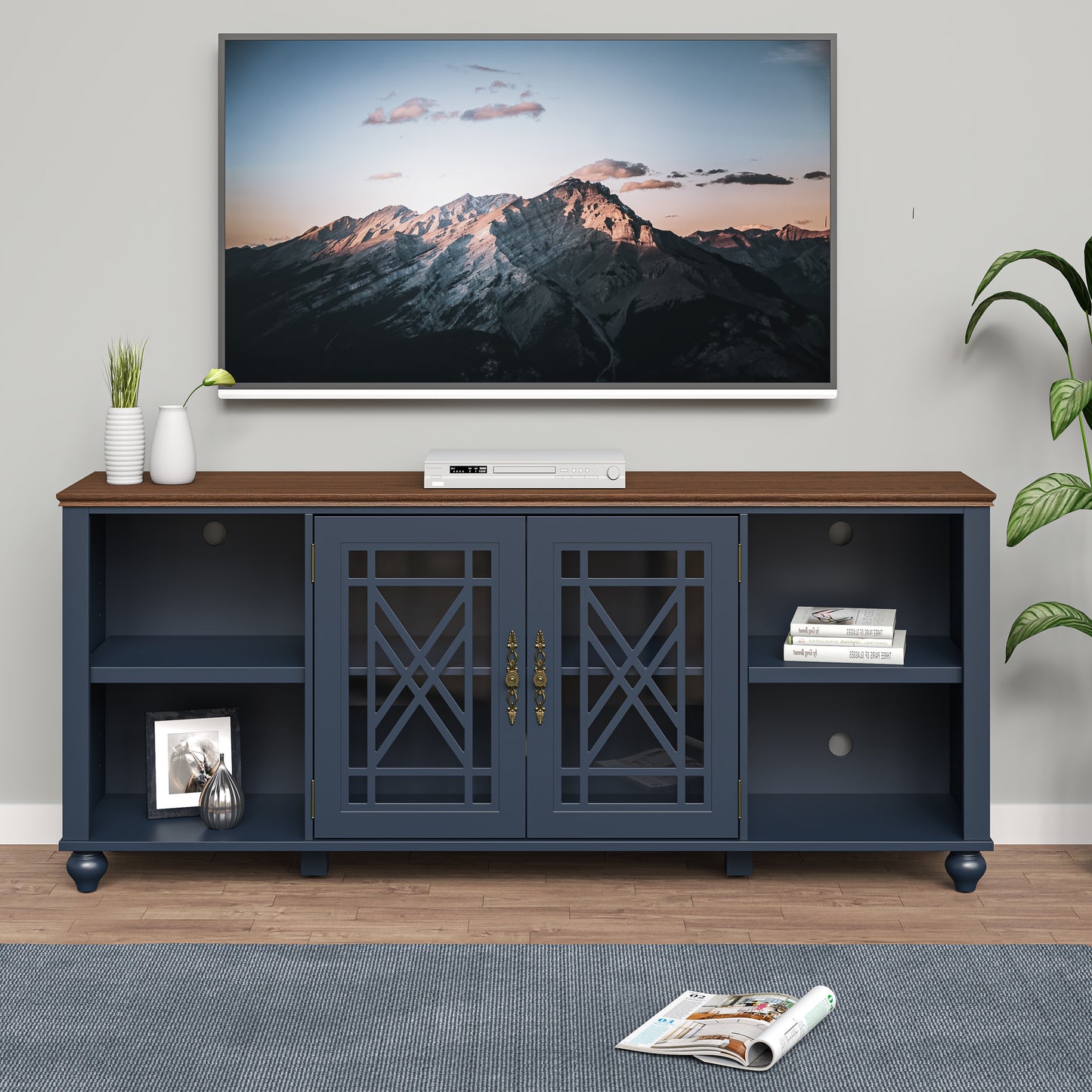 Festivo FTS23645 70" TV Stand-Navy