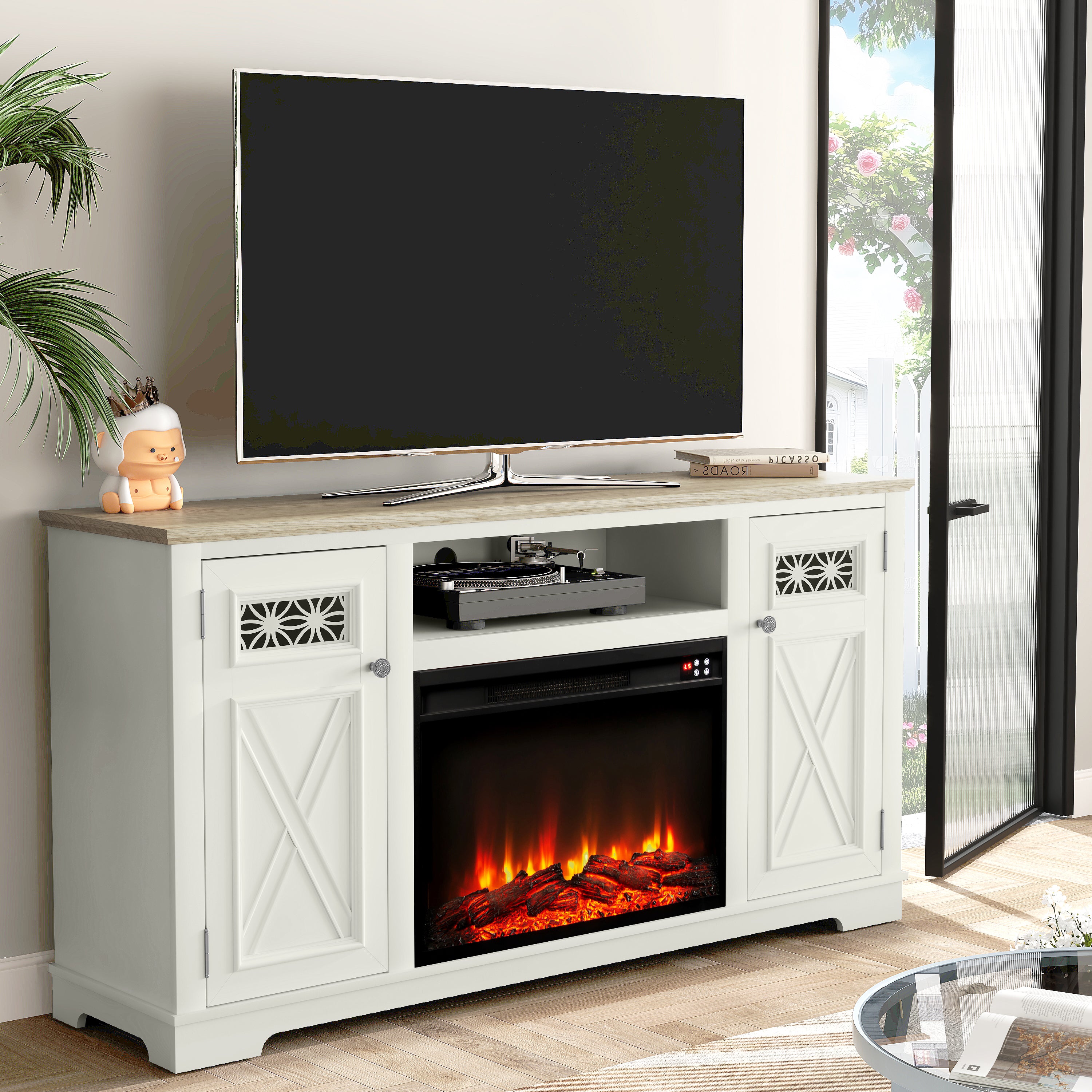 Festivo FTS24283 TV Stand with Electric Fireplace - Thumbnail 3