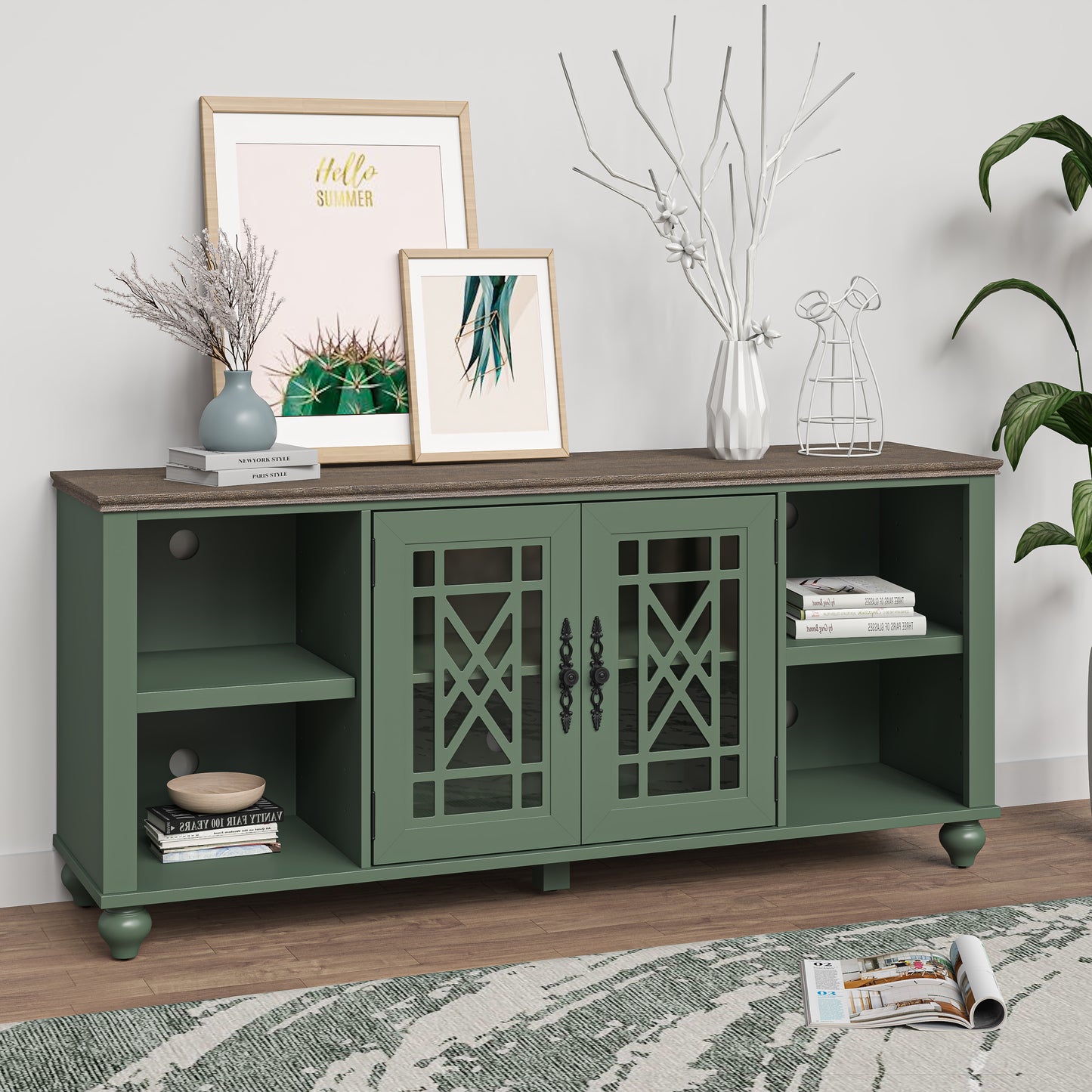 Festivo FTS24640 60" TV Stand-Green