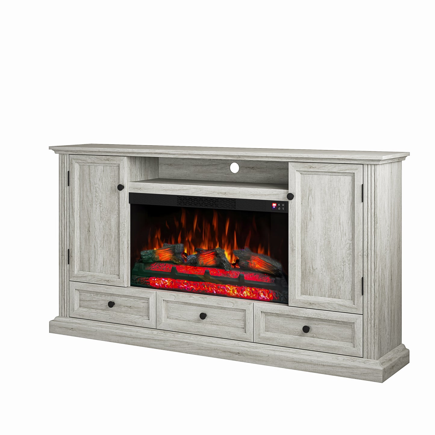 Festivo FTS26010 67" TV Stand with 33" Electric Fireplace-Gray